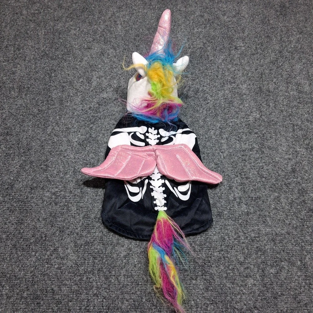 Pet Apparel Day of the Dead Dog Costume Unicorn Skeleton XS‎ Breed